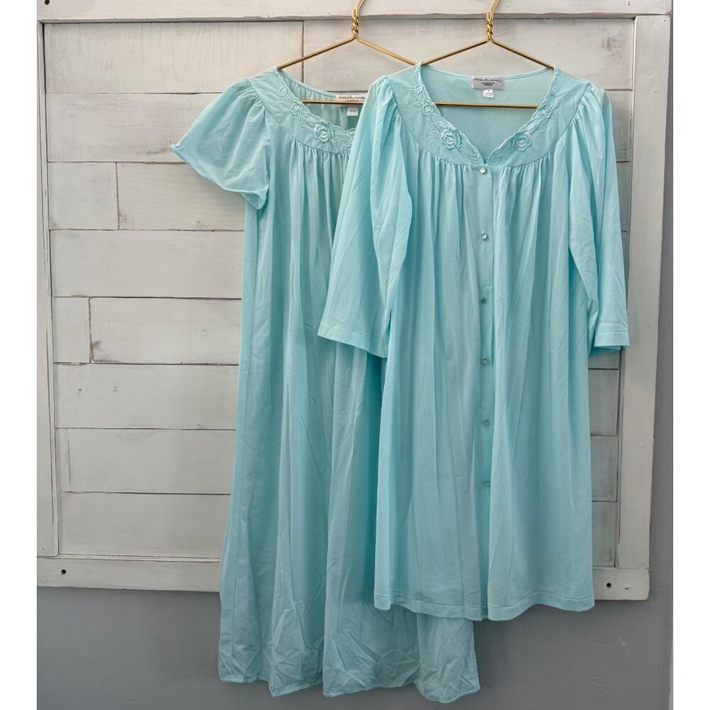 MEDIUM Miss Elaine Long Nightgown Short Robe Set Dillards